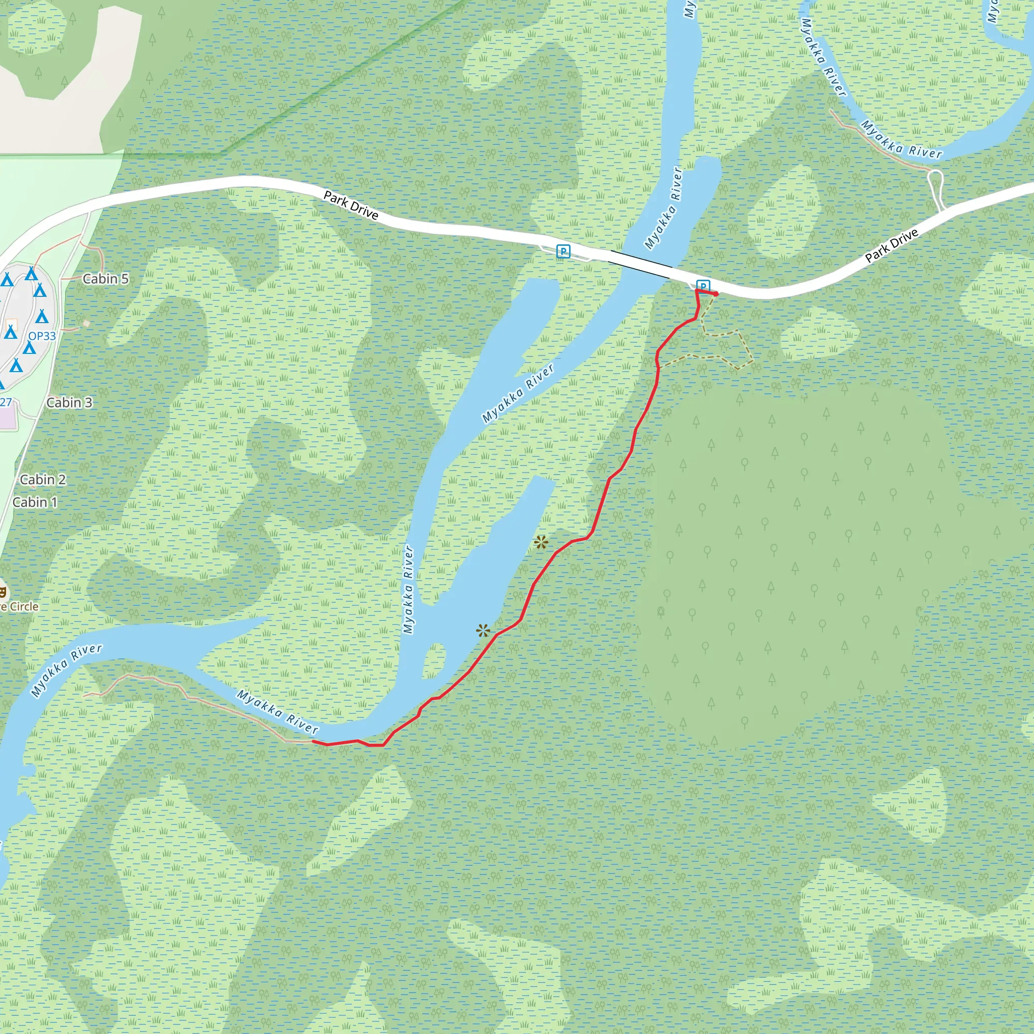 Myakka River Walk mobile static map