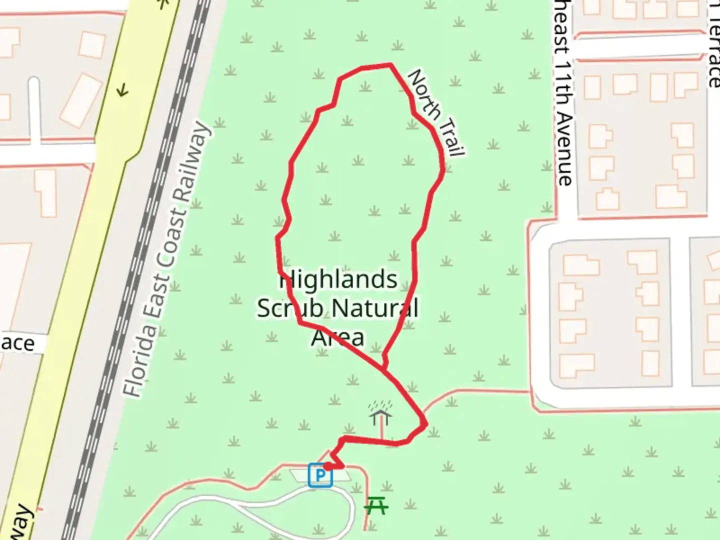 An image depicting the trail North Trail Loop and its surrounding area.