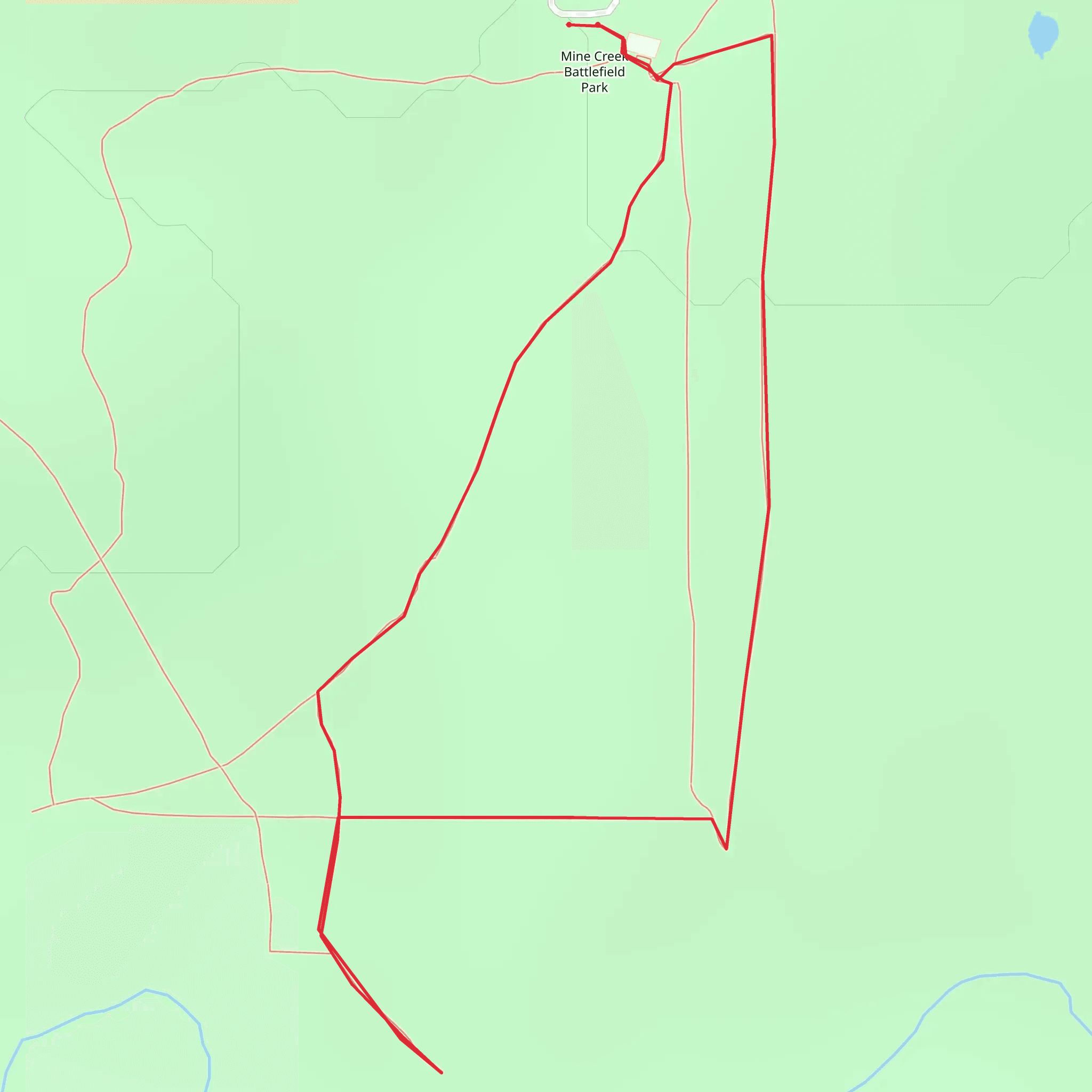 Mine Creek Battlefield Park Loop mobile static map