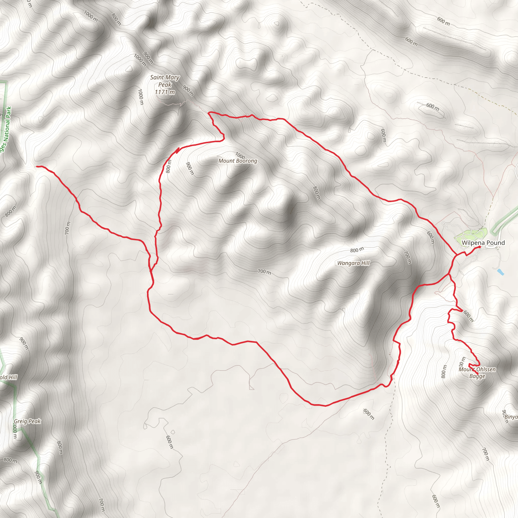 Malloga Falls Hike mobile static map