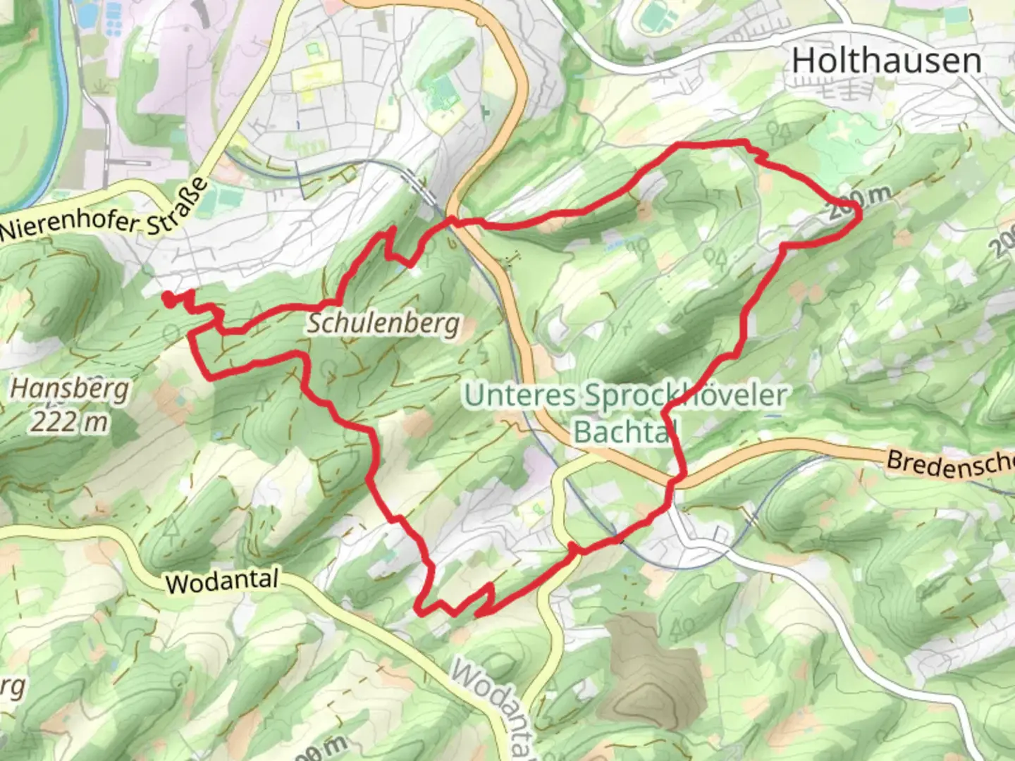 An image depicting the trail Harkortweg and Pingenweg Raute and its surrounding area.