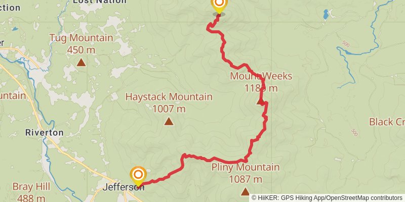 Kilkenny Ridge Traverse stage 2 Map
