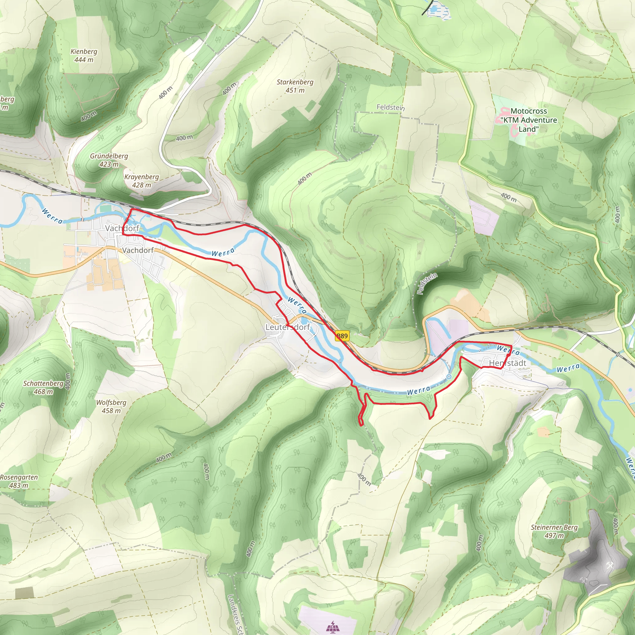 Werra via Werratal Radweg mobile static map