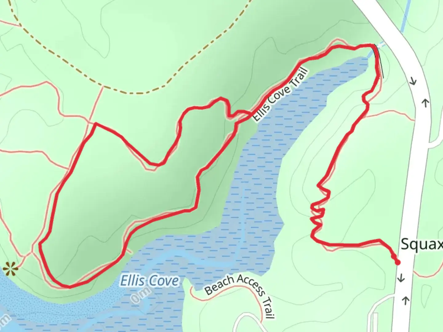 An image depicting the trail Ellis Cove Trail and its surrounding area.