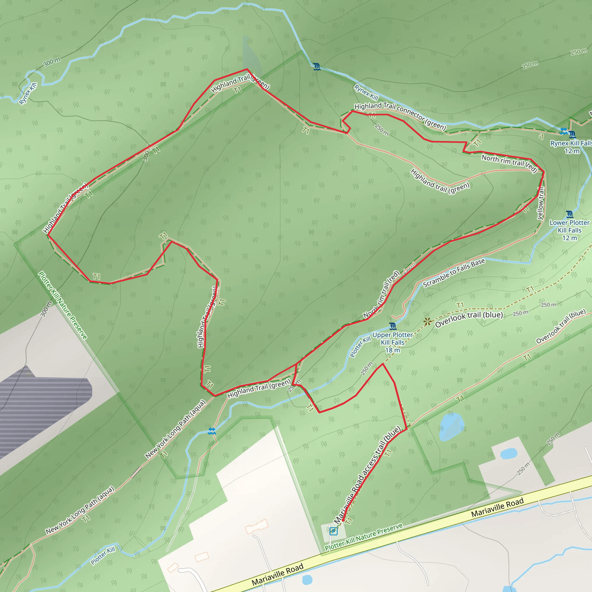 North Rim and Highland Yellow Loop Trail mobile static map