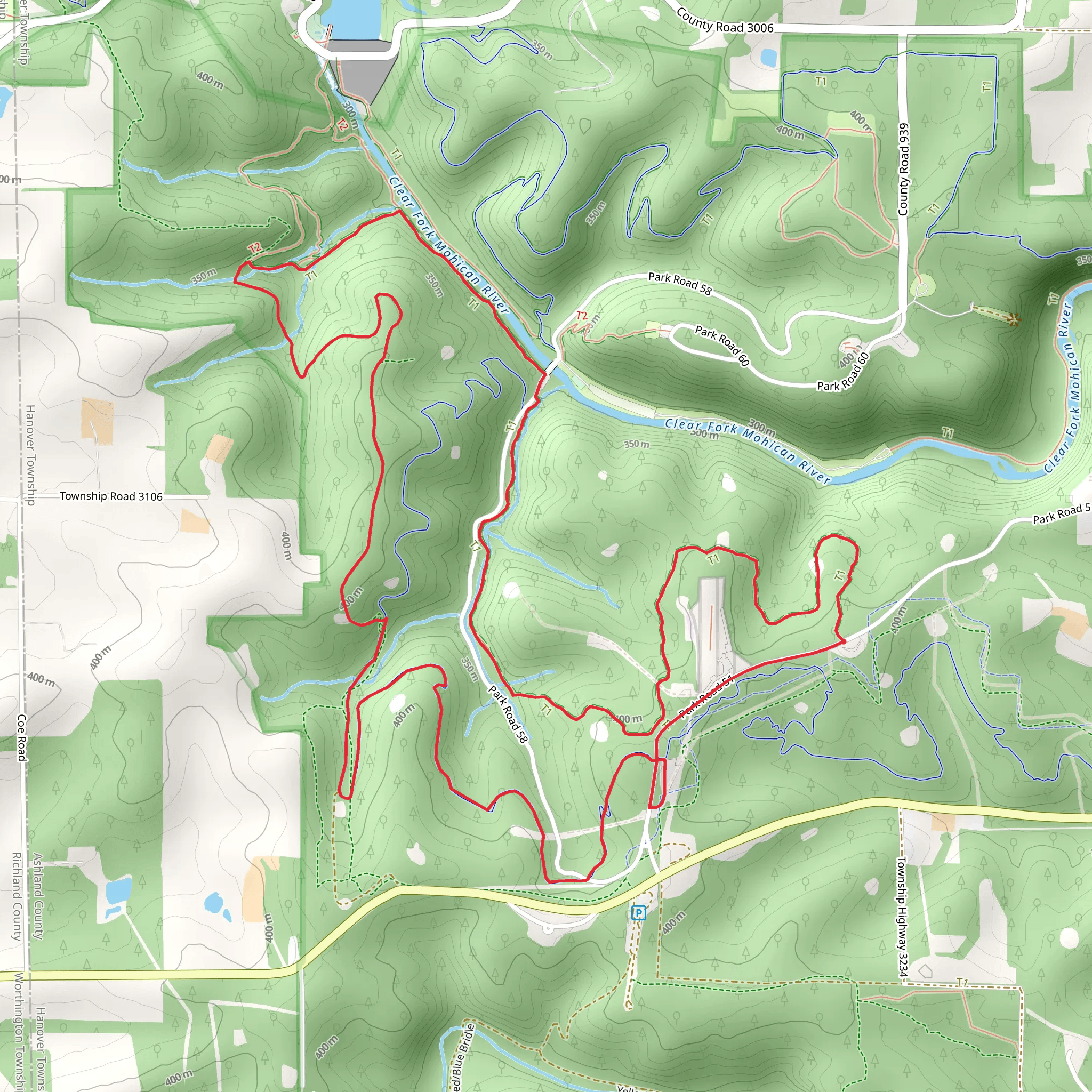 Hog Hollow Loop Trail mobile static map