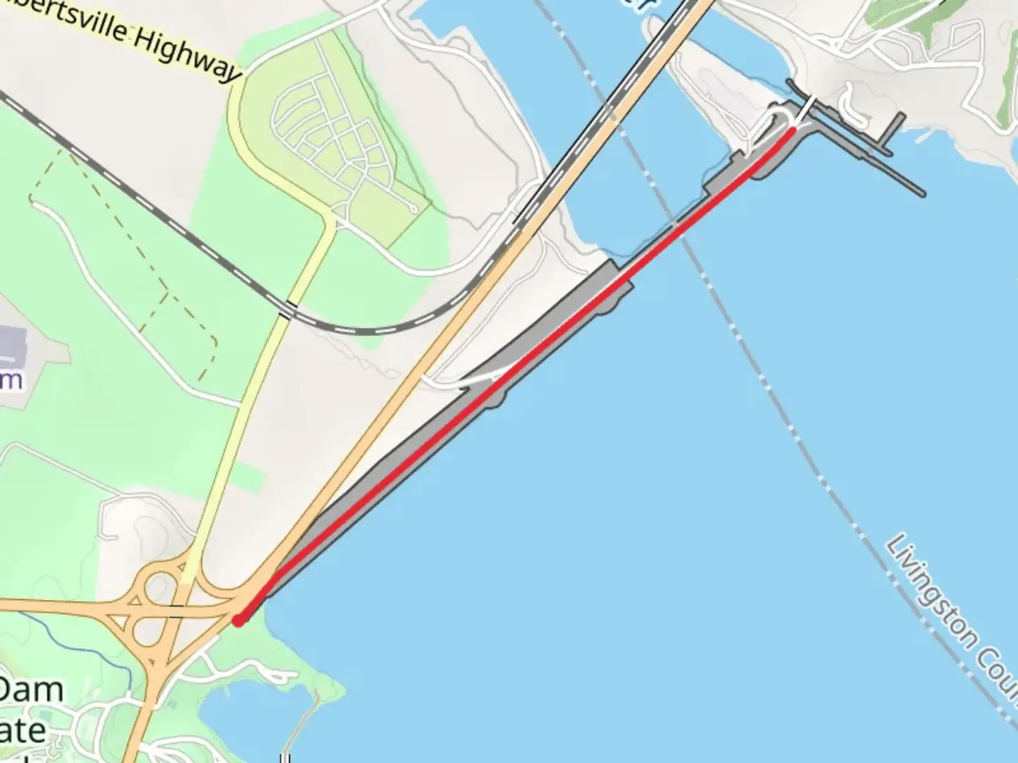 An image depicting the trail Tennessee River from New Beach Road and its surrounding area.