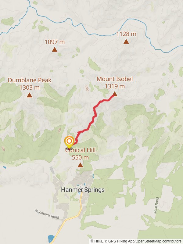 Mount Isobel via Mount Isobel Track mobile static map