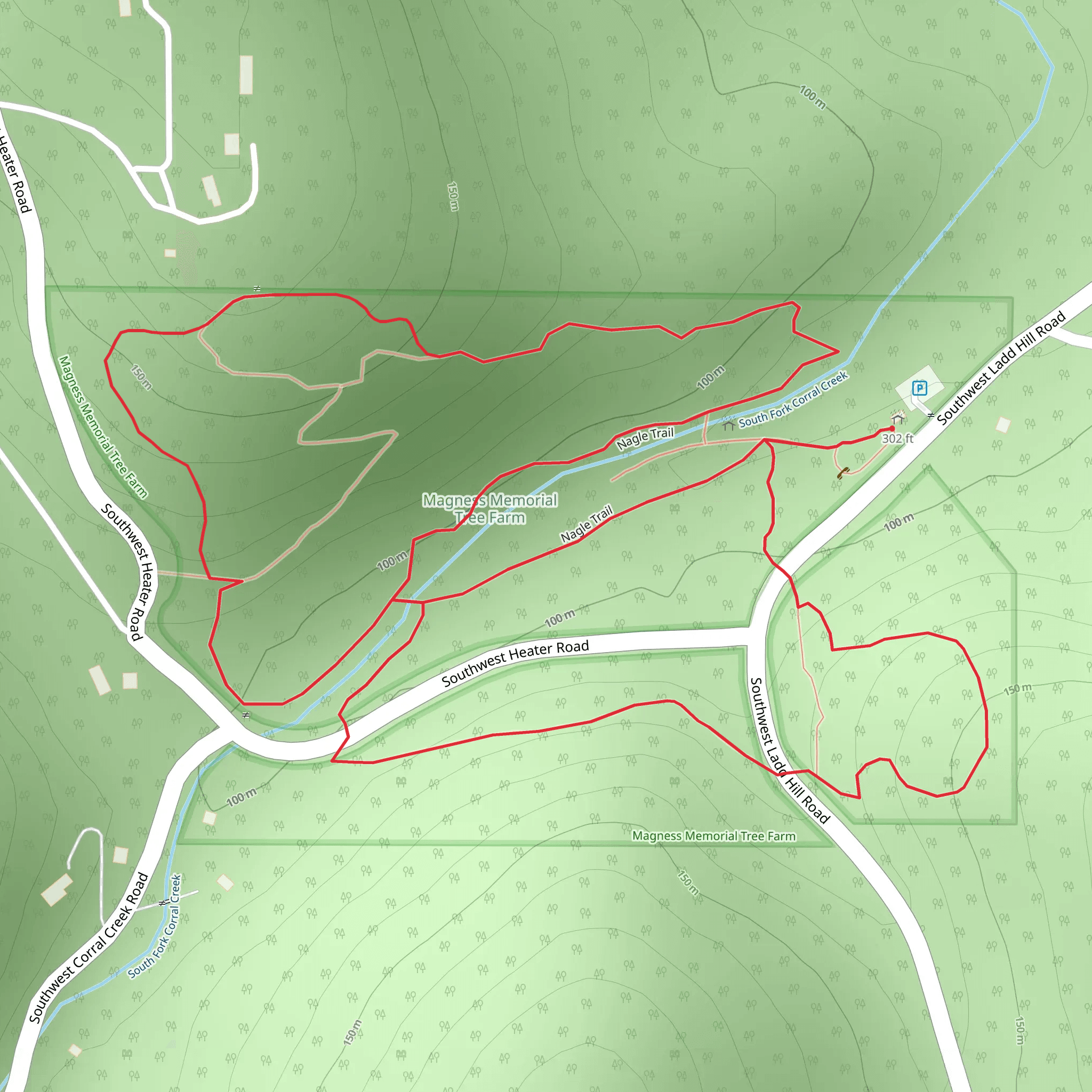 South Fork Corral Creek Loop mobile static map