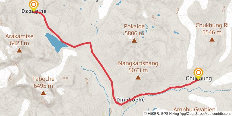 Great Himalayan Trail stage 21 Map