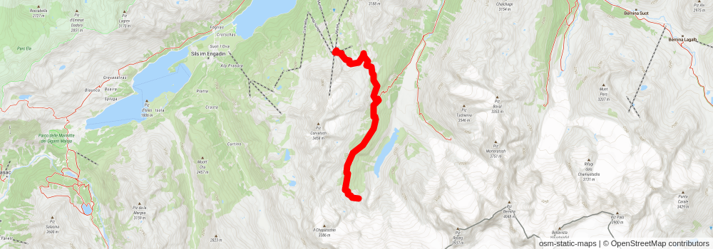 Fuorcla Surlej - Chamanna Coaz - Pontresina stage 2 Map
