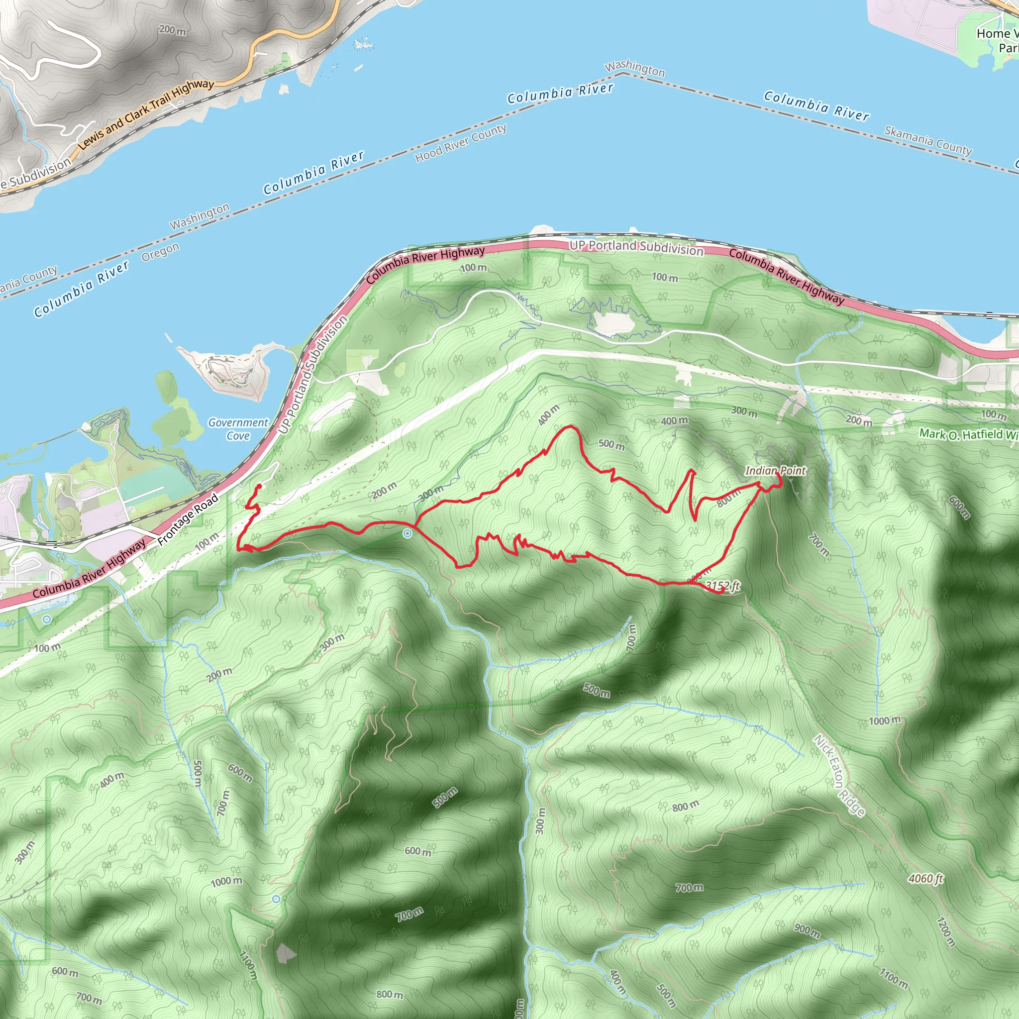 Indian Point Loop mobile static map