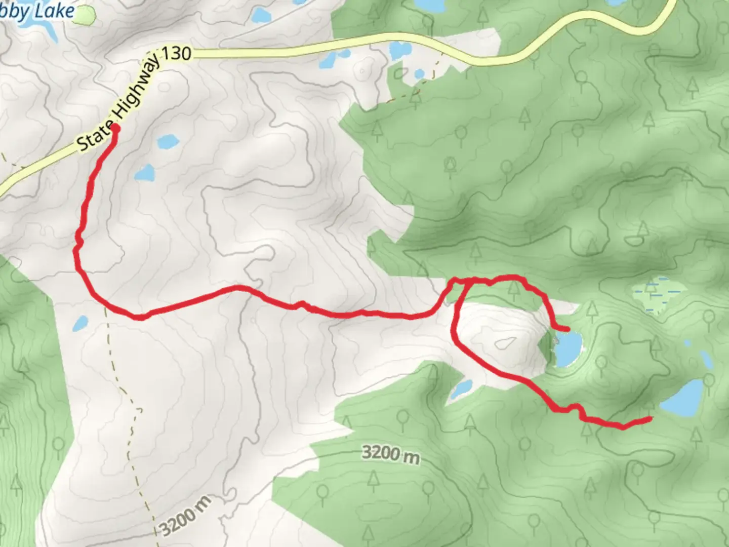 An image depicting the trail Bear Lake and Silver Run Lake Walk from Snowy Range Road and its surrounding area.