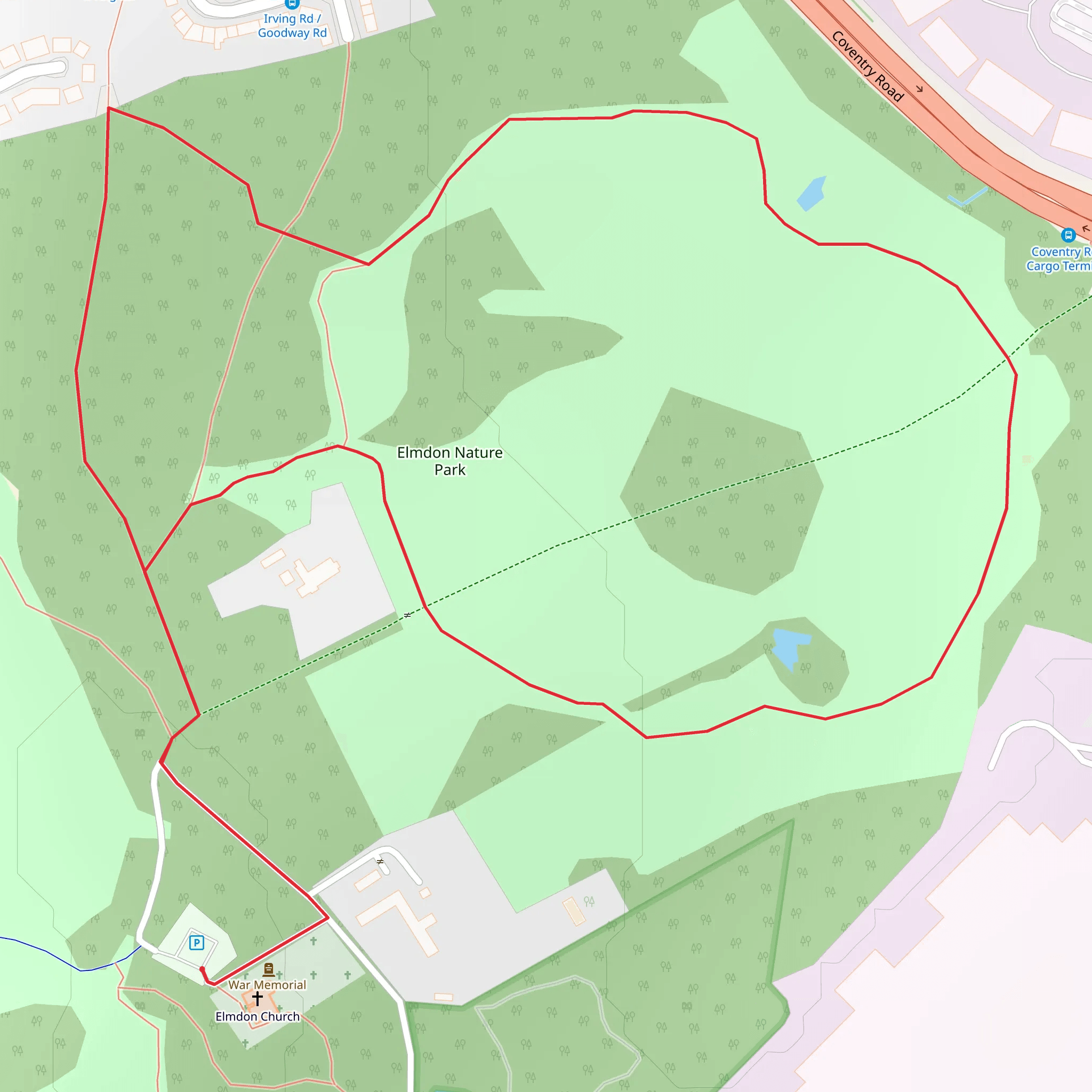 Elmdon Nature Park Loop mobile static map