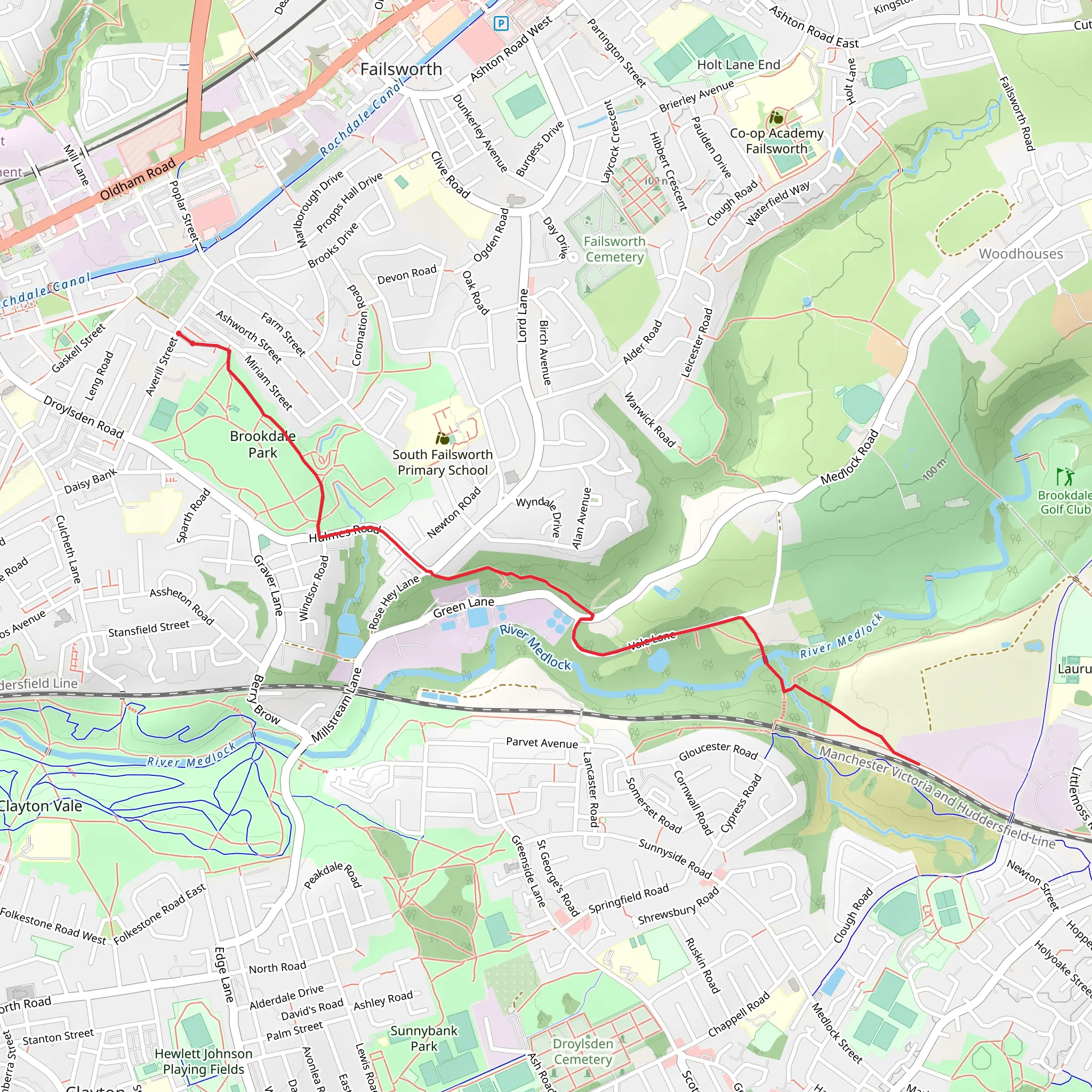 Brookdale Park Walk mobile static map