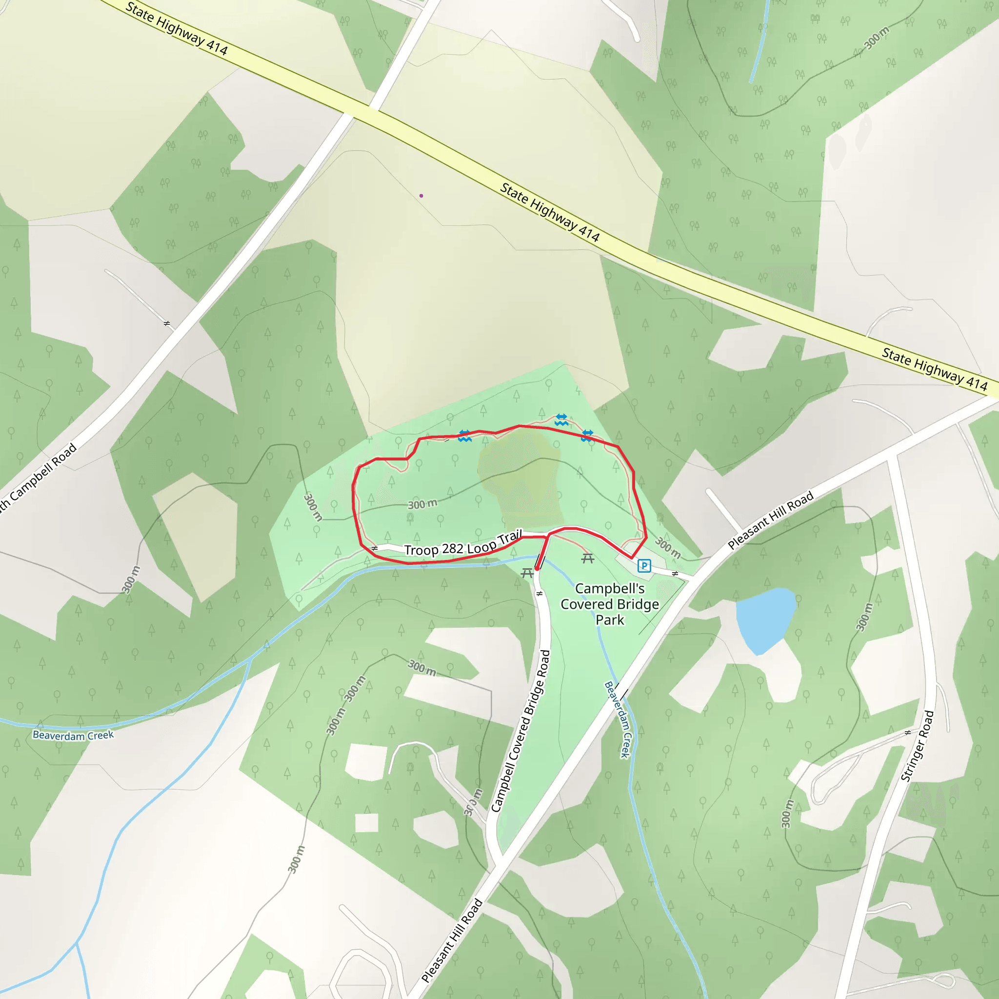 Campbell's Covered Bridge Park Loop mobile static map