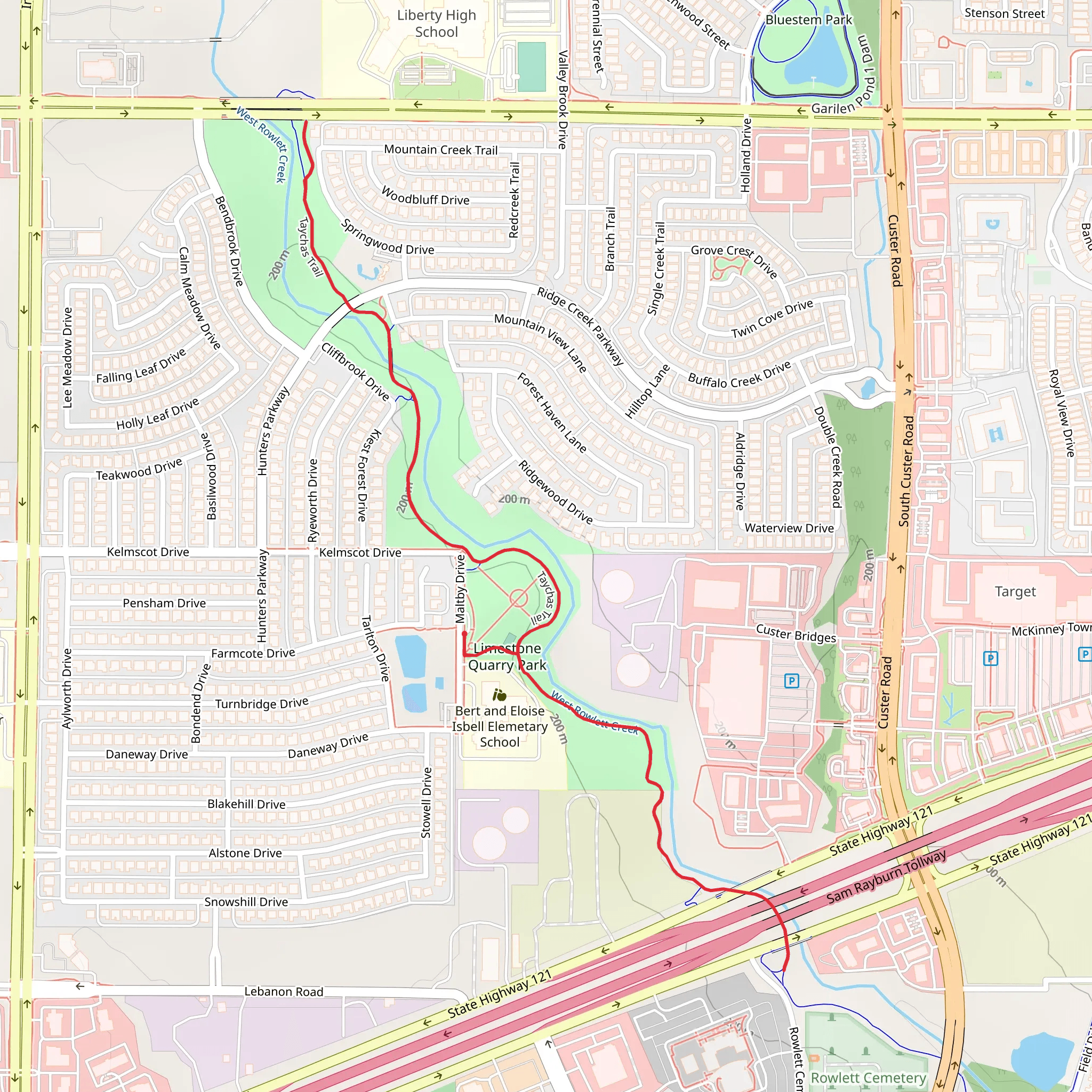 Taychas Trail - Limestone Quarry Park mobile static map