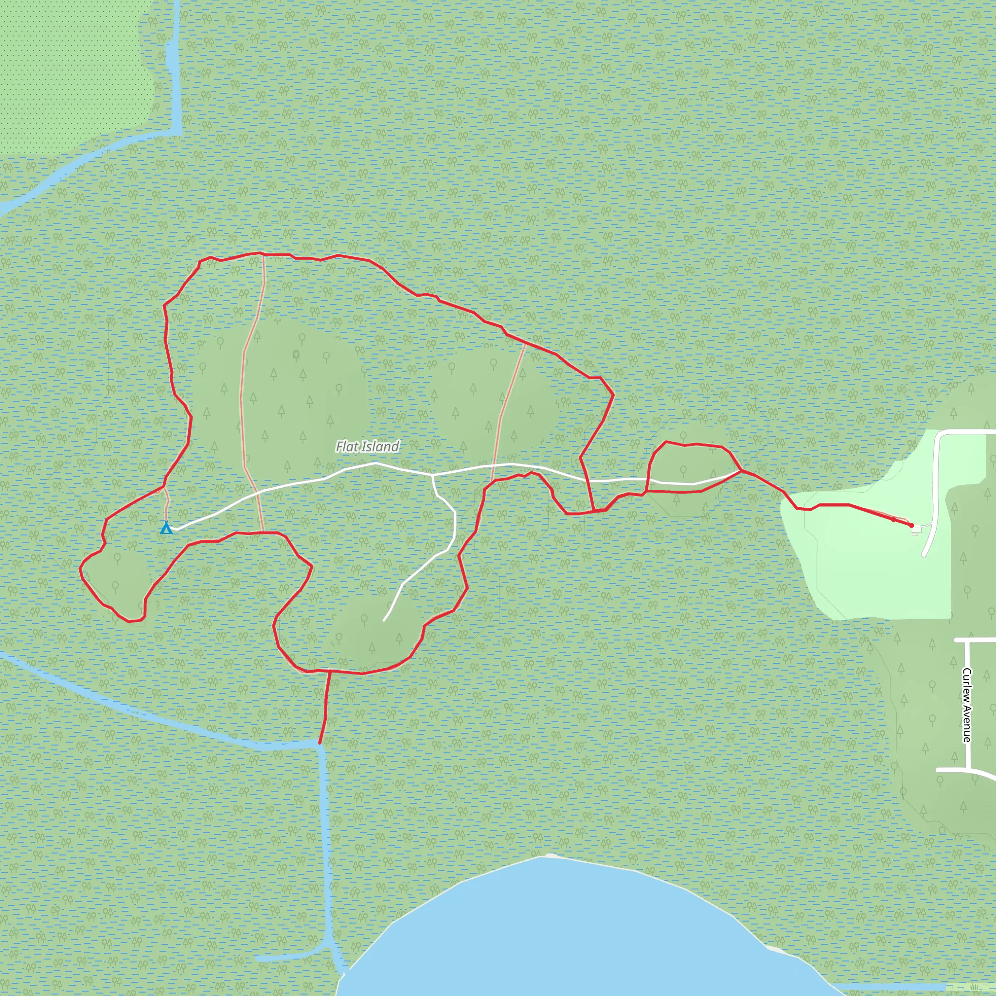 Flat Island Loop mobile static map