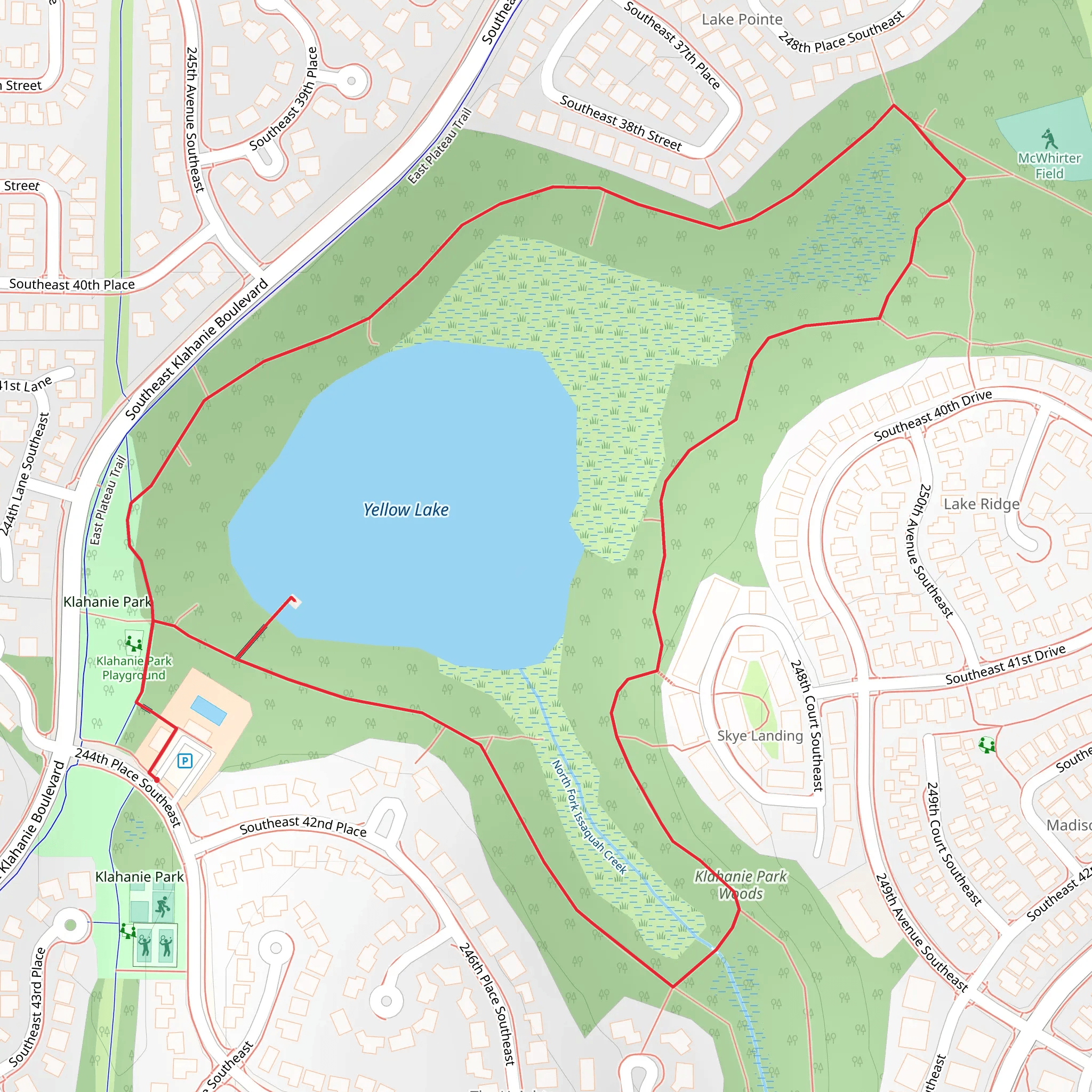 Yellow Lake Loop mobile static map