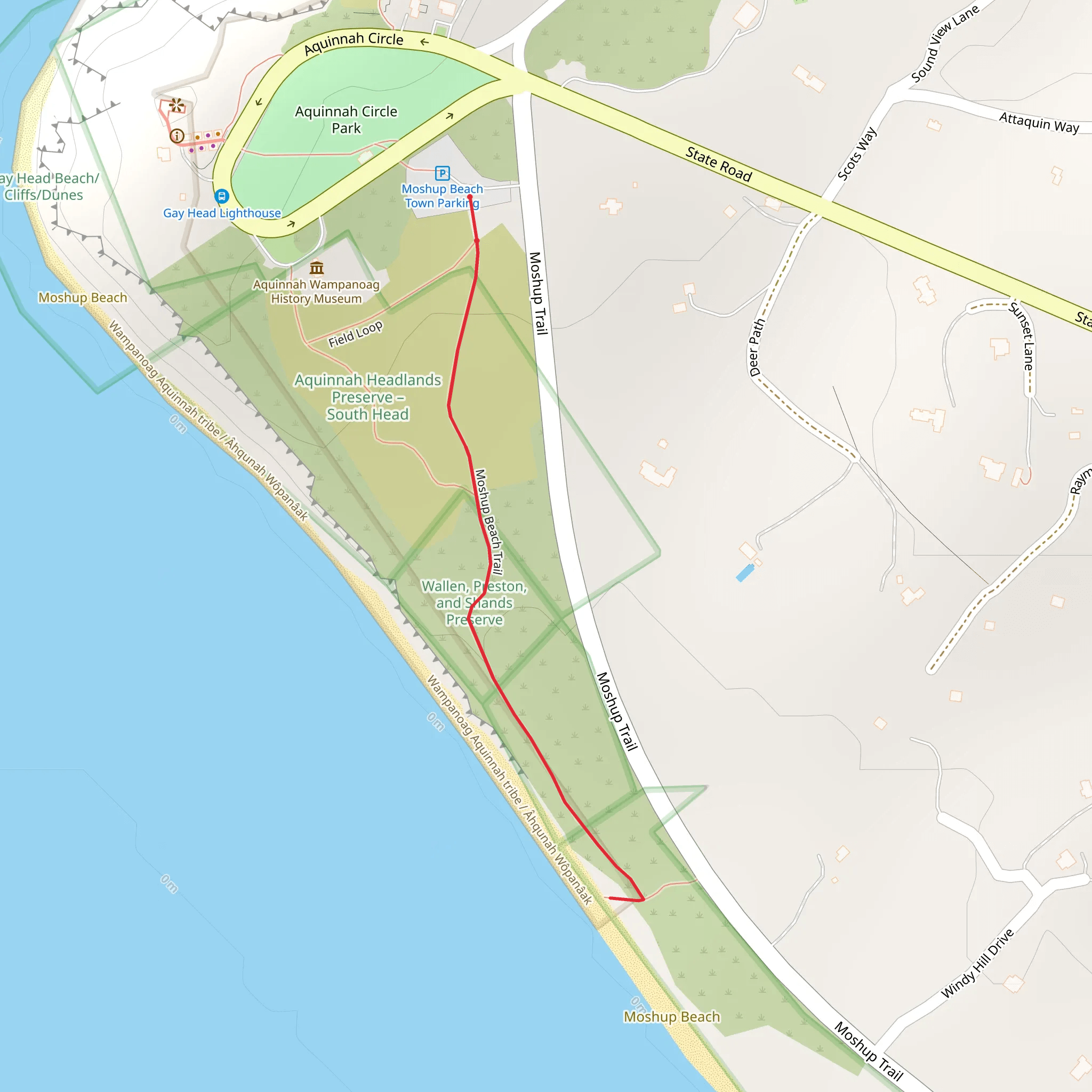 Moshup Beach Trail mobile static map