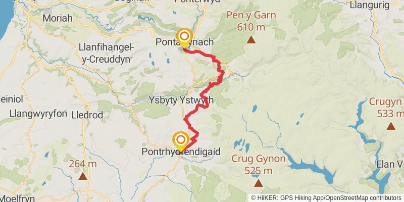 Holyhead to Chepstow Walk stage 19 Map