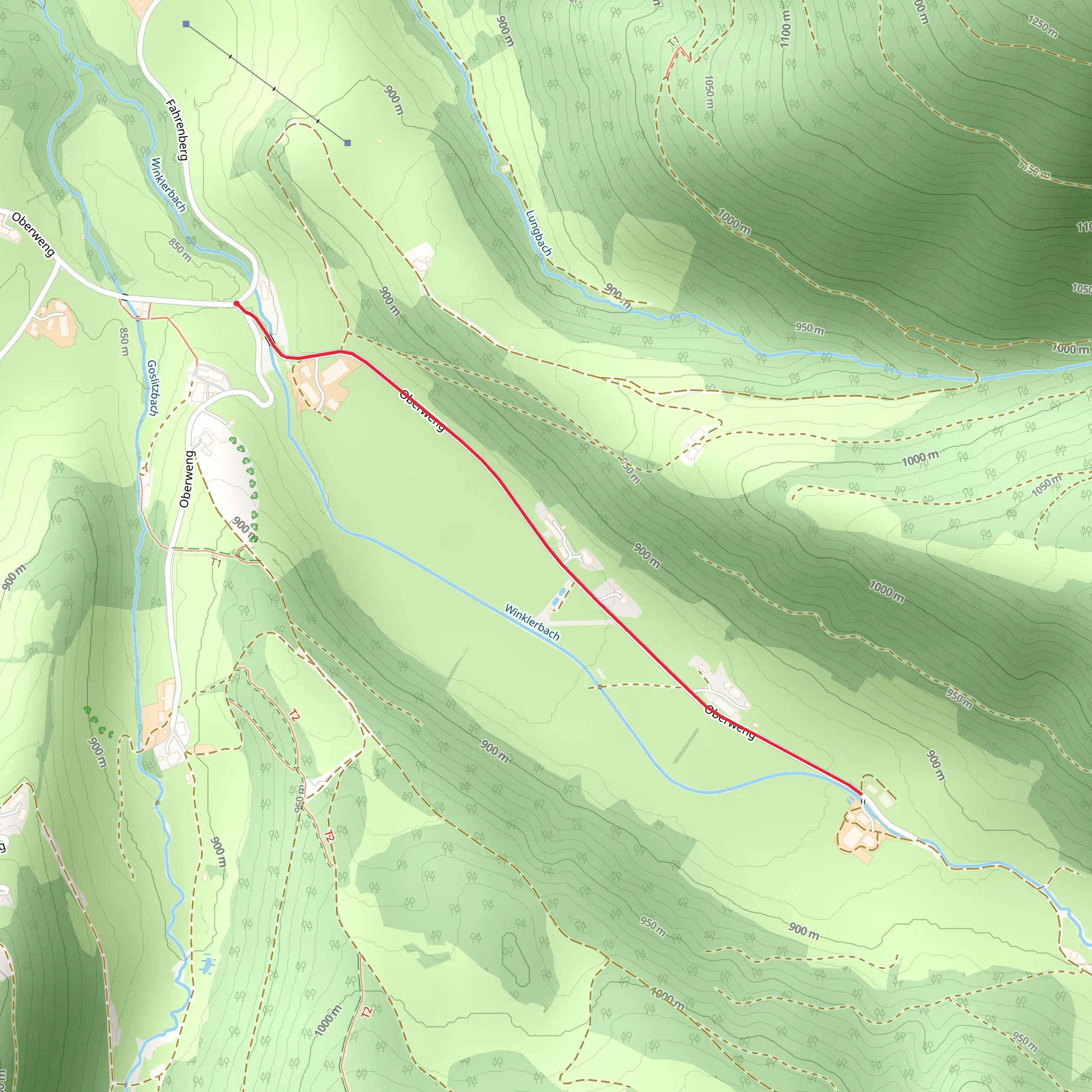 Winklertal - Oberweng Walk mobile static map