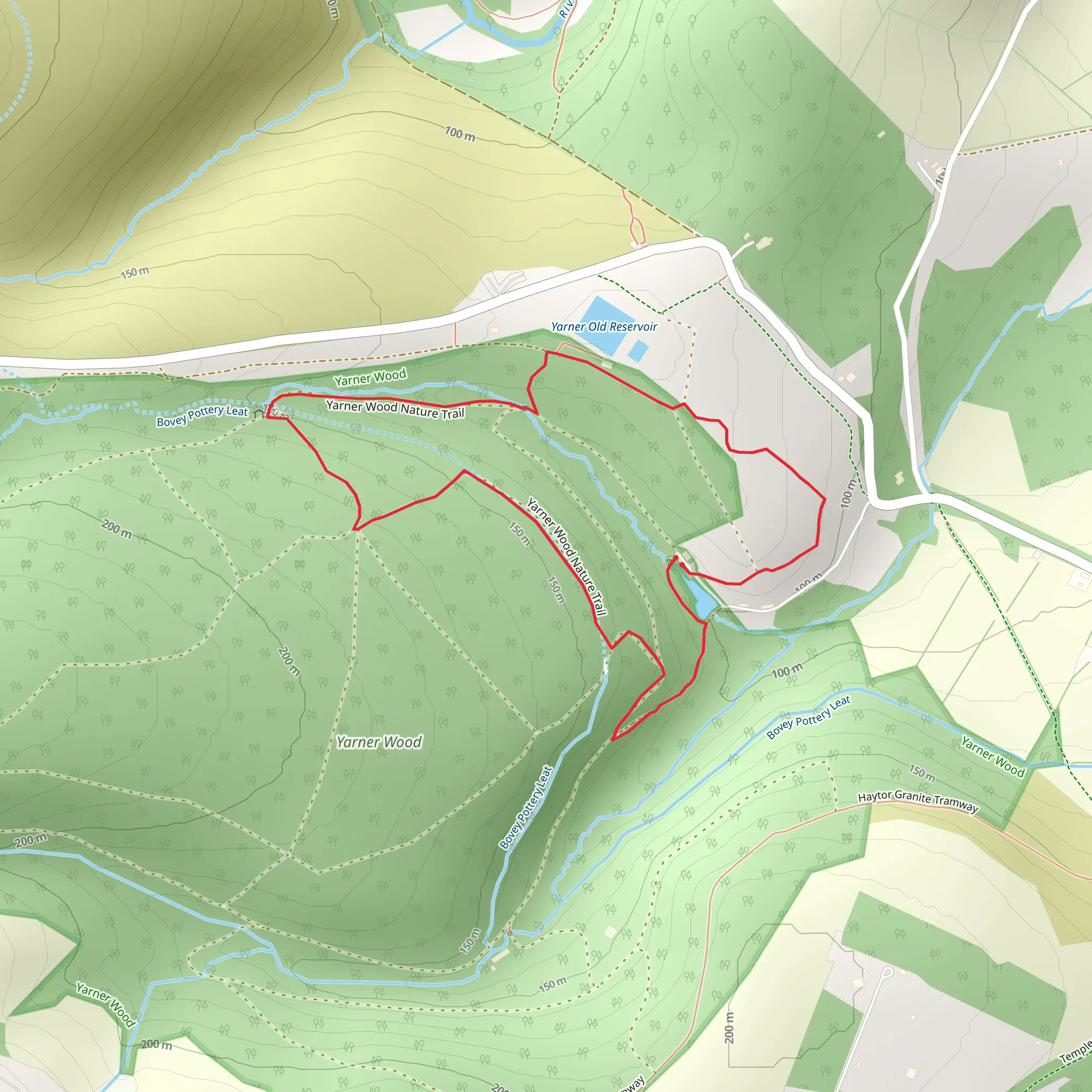 Yarner Wood Nature Loop Trail mobile static map