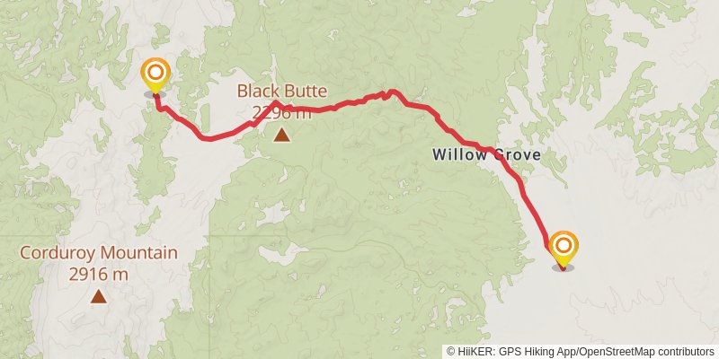 American Discovery Trail - Nevada stage 9 Map