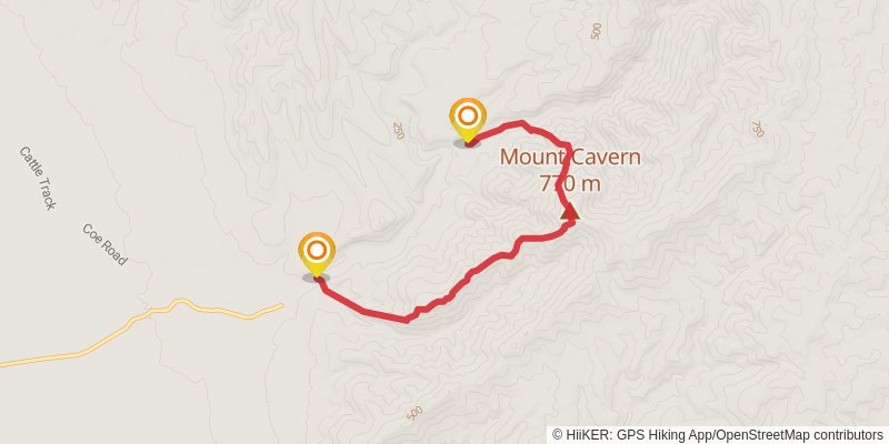 Black Range Trek alt 1 Map