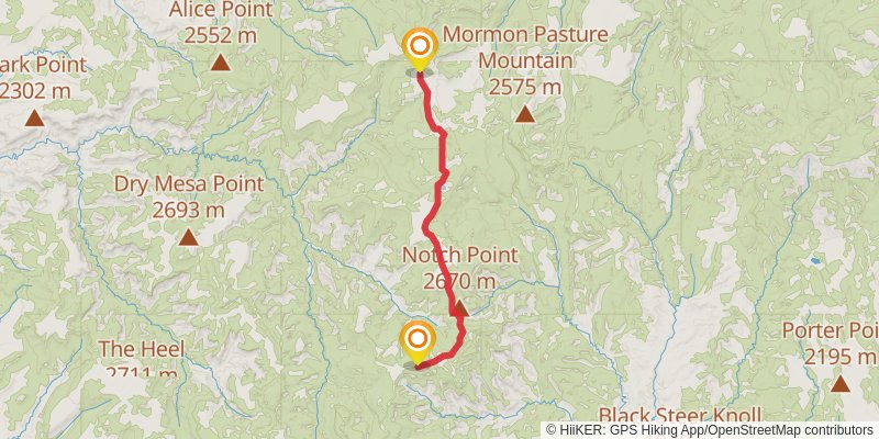 American Discovery Trail North Route stage 284 Map