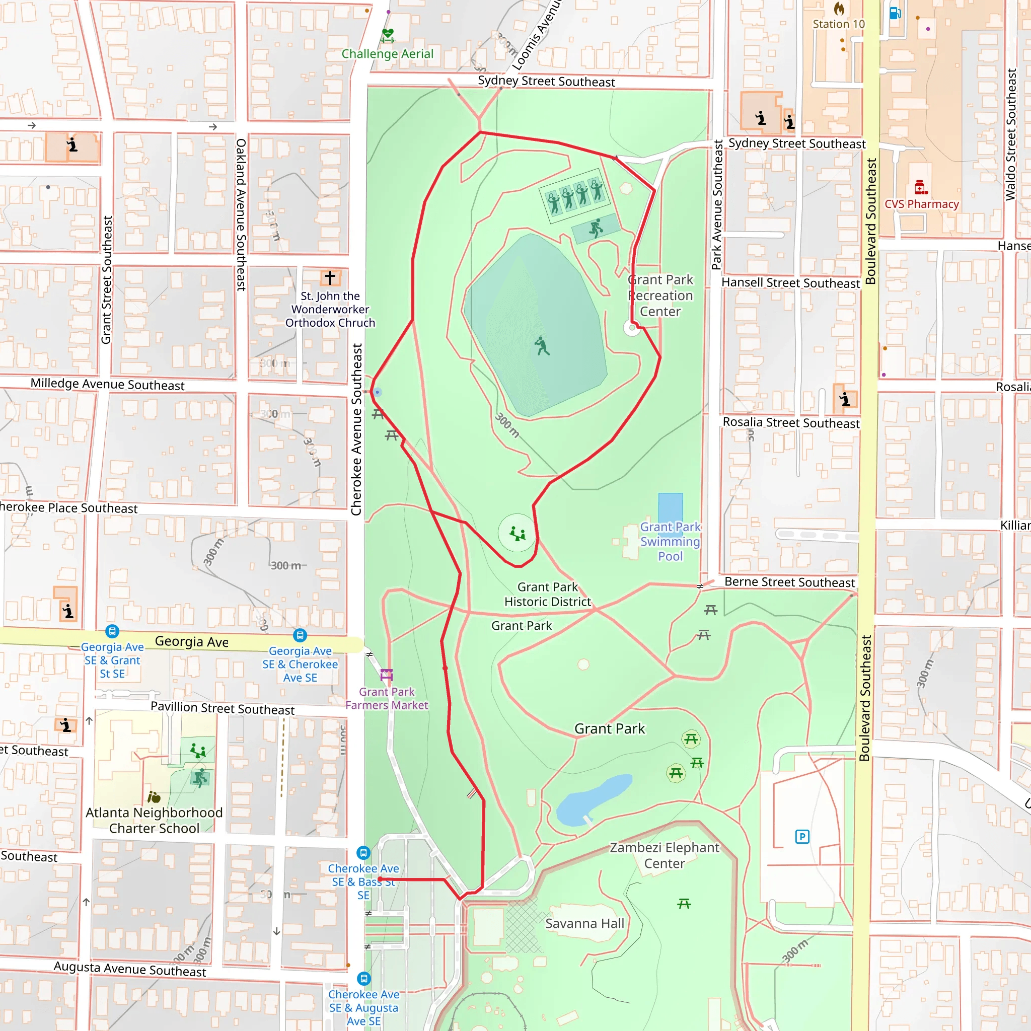 Grant Park Loop - North mobile static map