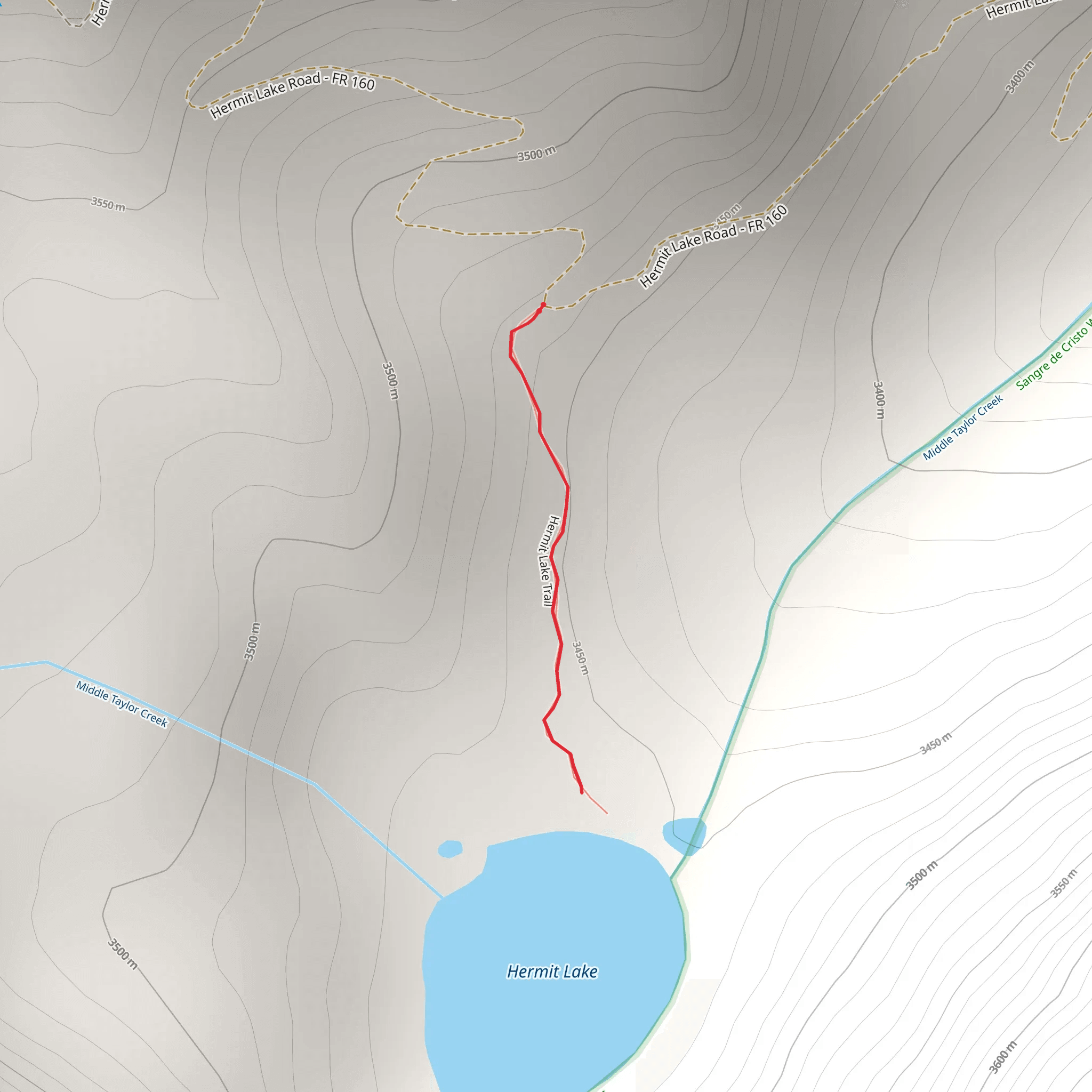 Hermit Lake Trail mobile static map