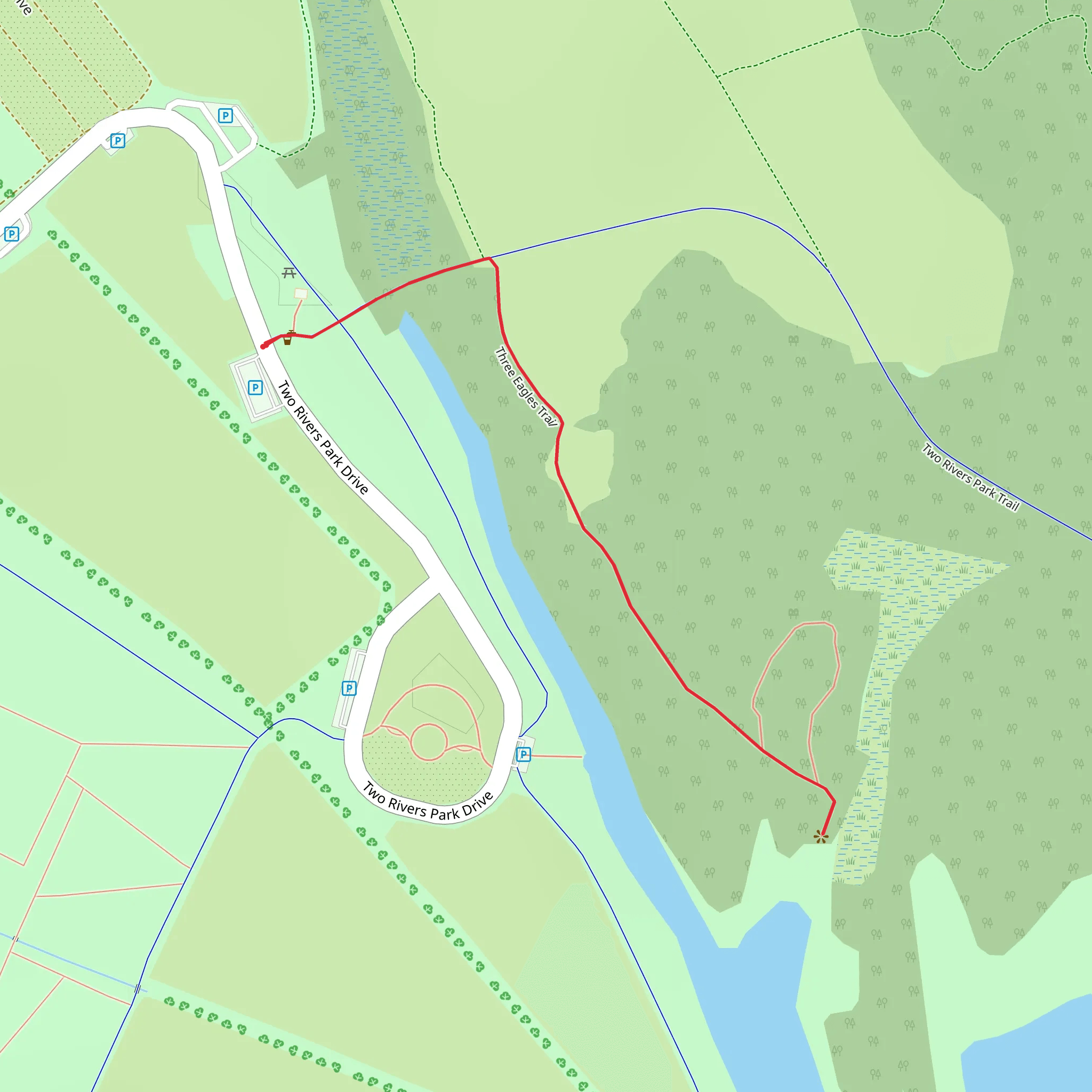 Three Eagles Trail mobile static map