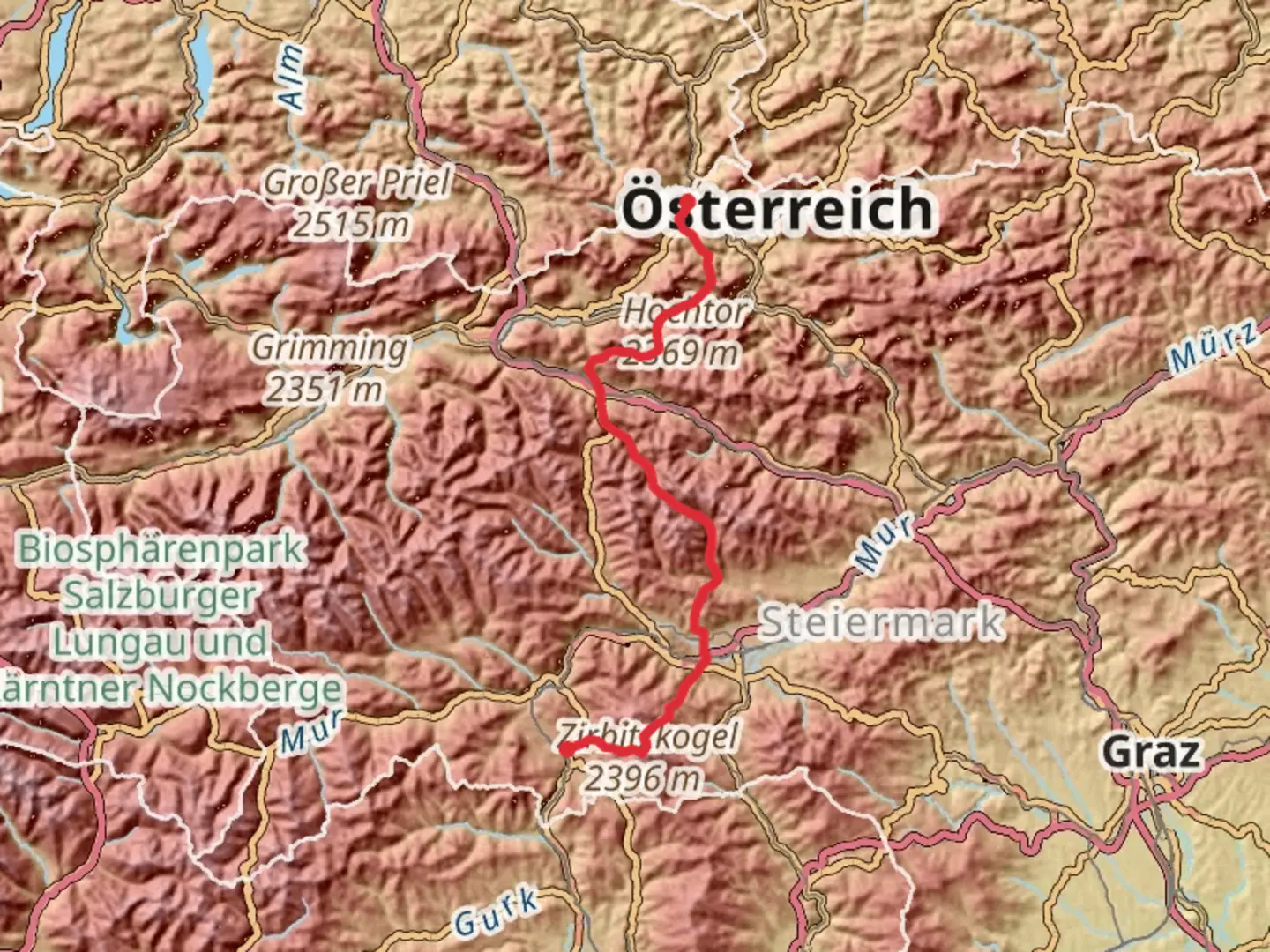 An image depicting the trail Eisenwurzen Trail and its surrounding area.