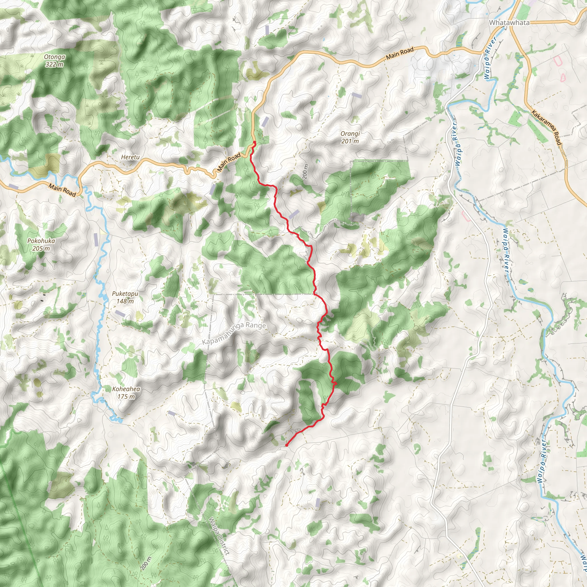 Karamu Walkway mobile static map