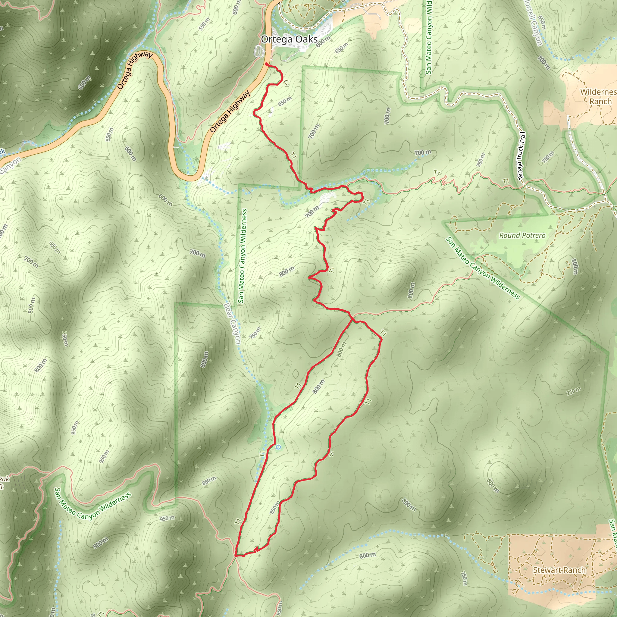 Four Corners Loop via Bear Canyon Trail mobile static map