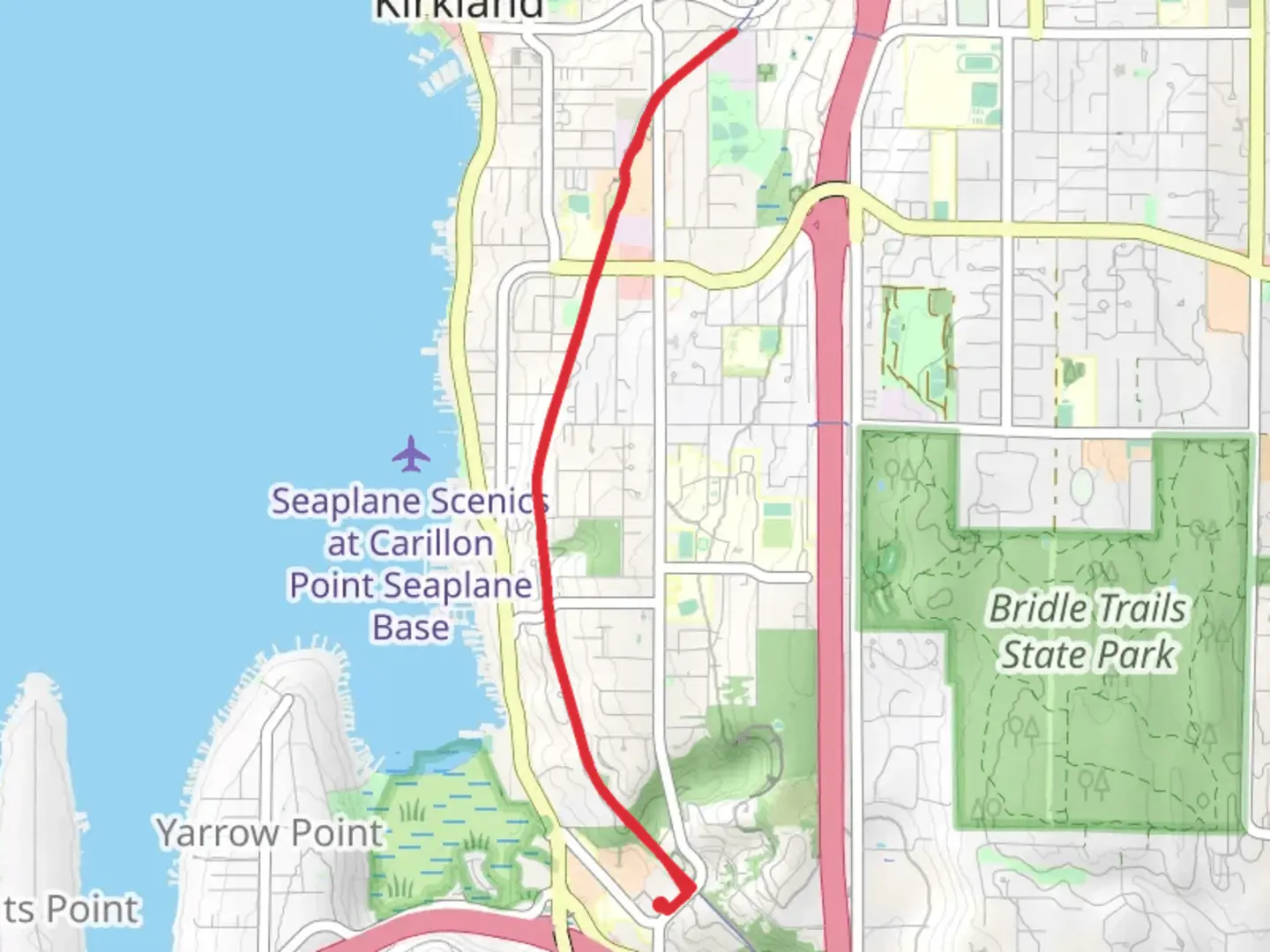 An image depicting the trail Cross Kirkland Corridor and its surrounding area.