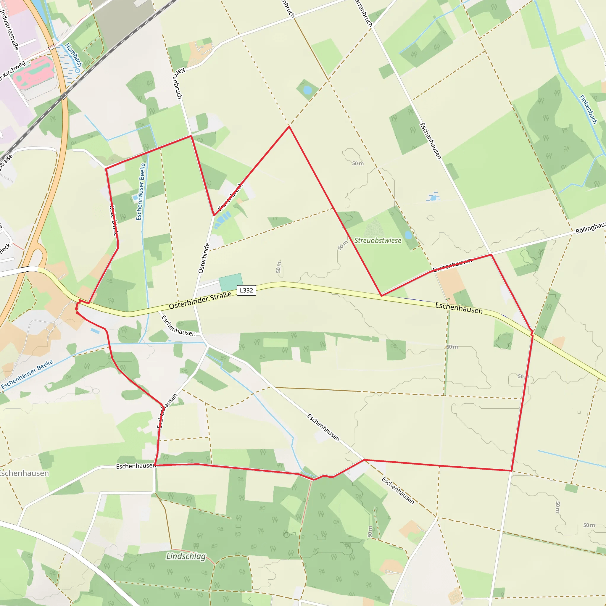 Osterbinde Loop mobile static map
