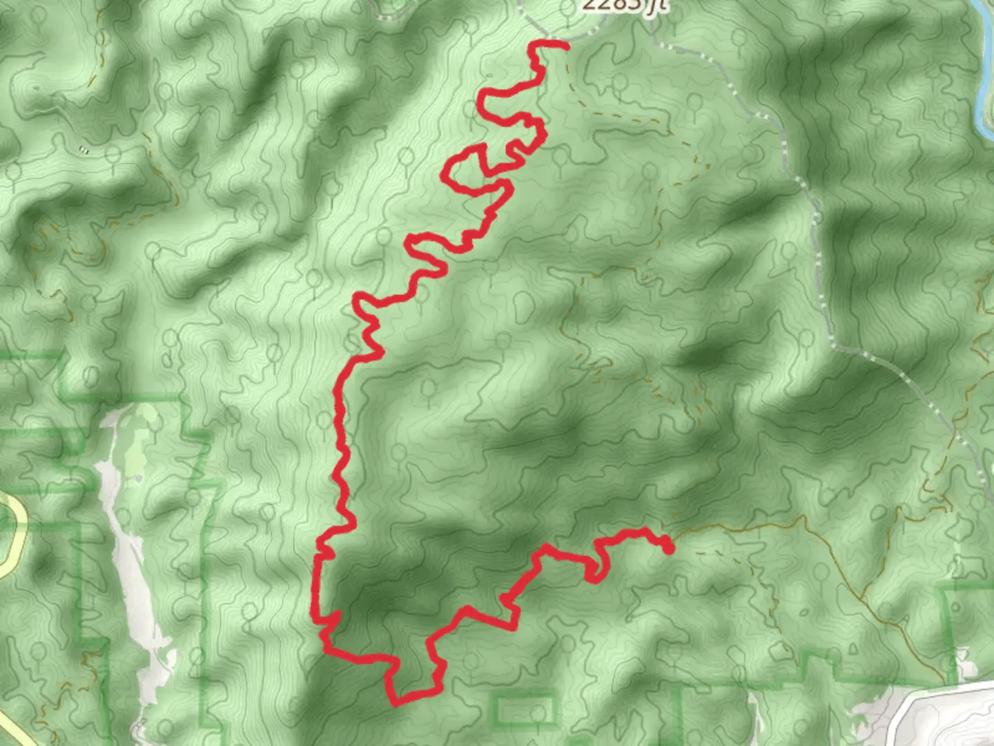 An image depicting the trail Elliot Deer Trail via Brown Mountain 1 Trail and its surrounding area.