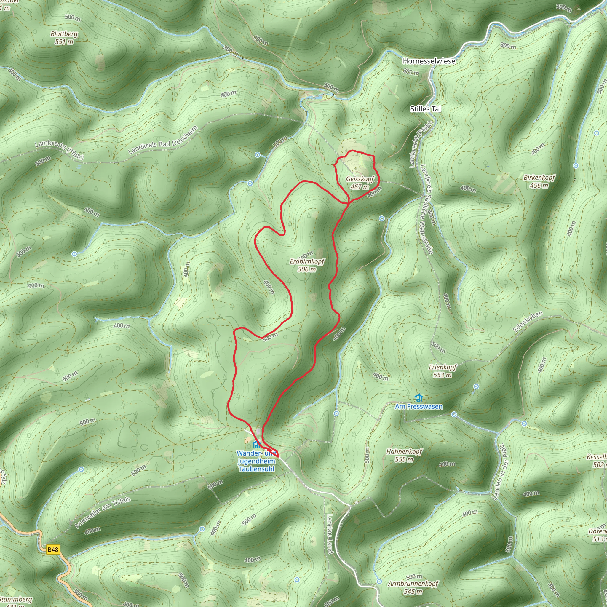 Rundwanderweg Taubensuhl mobile static map