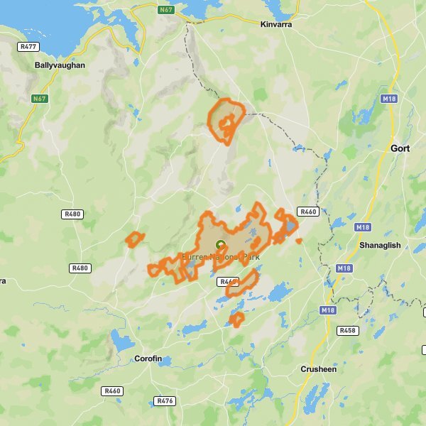 Burren National Park mobile static map