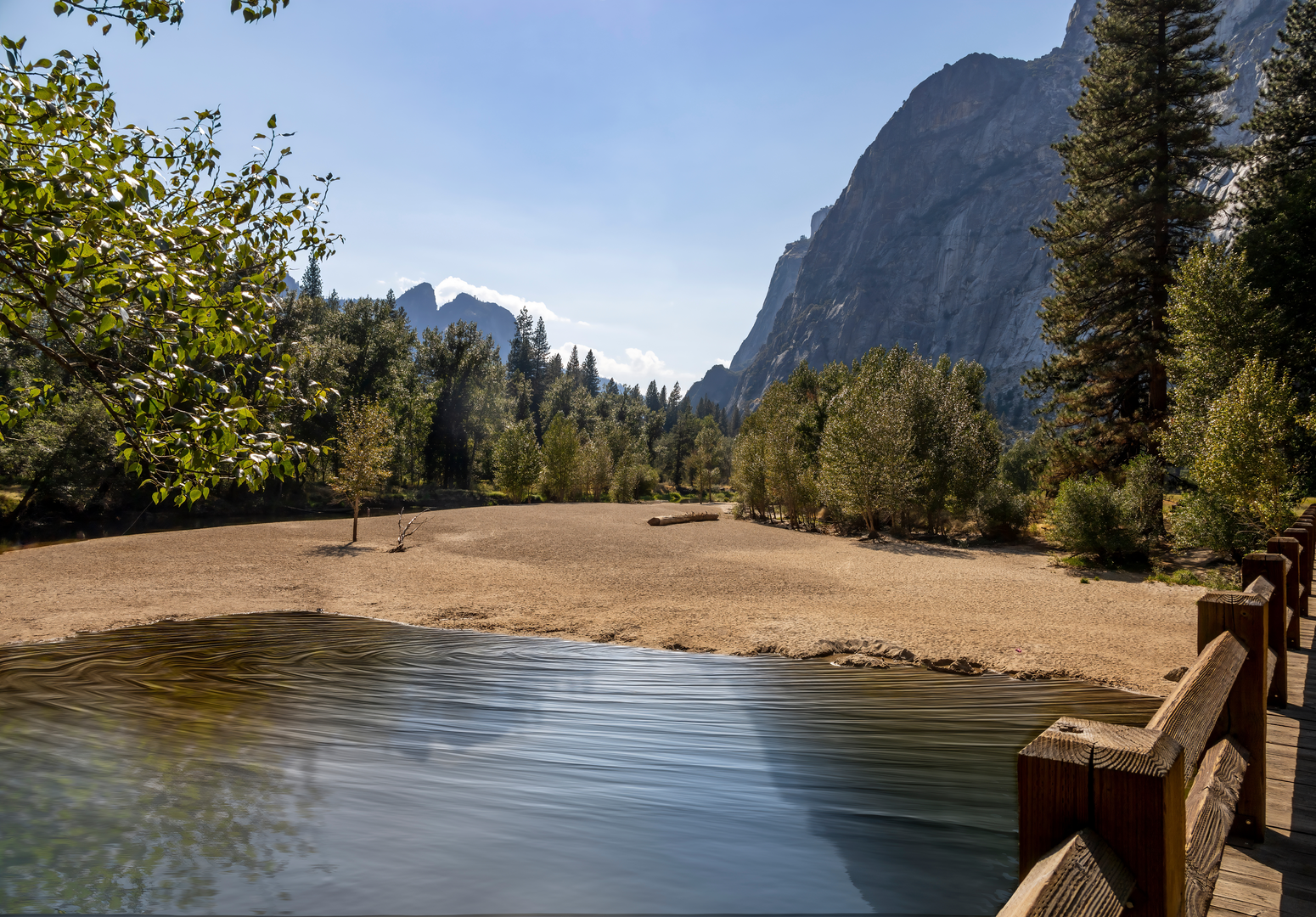 An image depicting the trail Swinging Bridge Trail and its surrounding area.