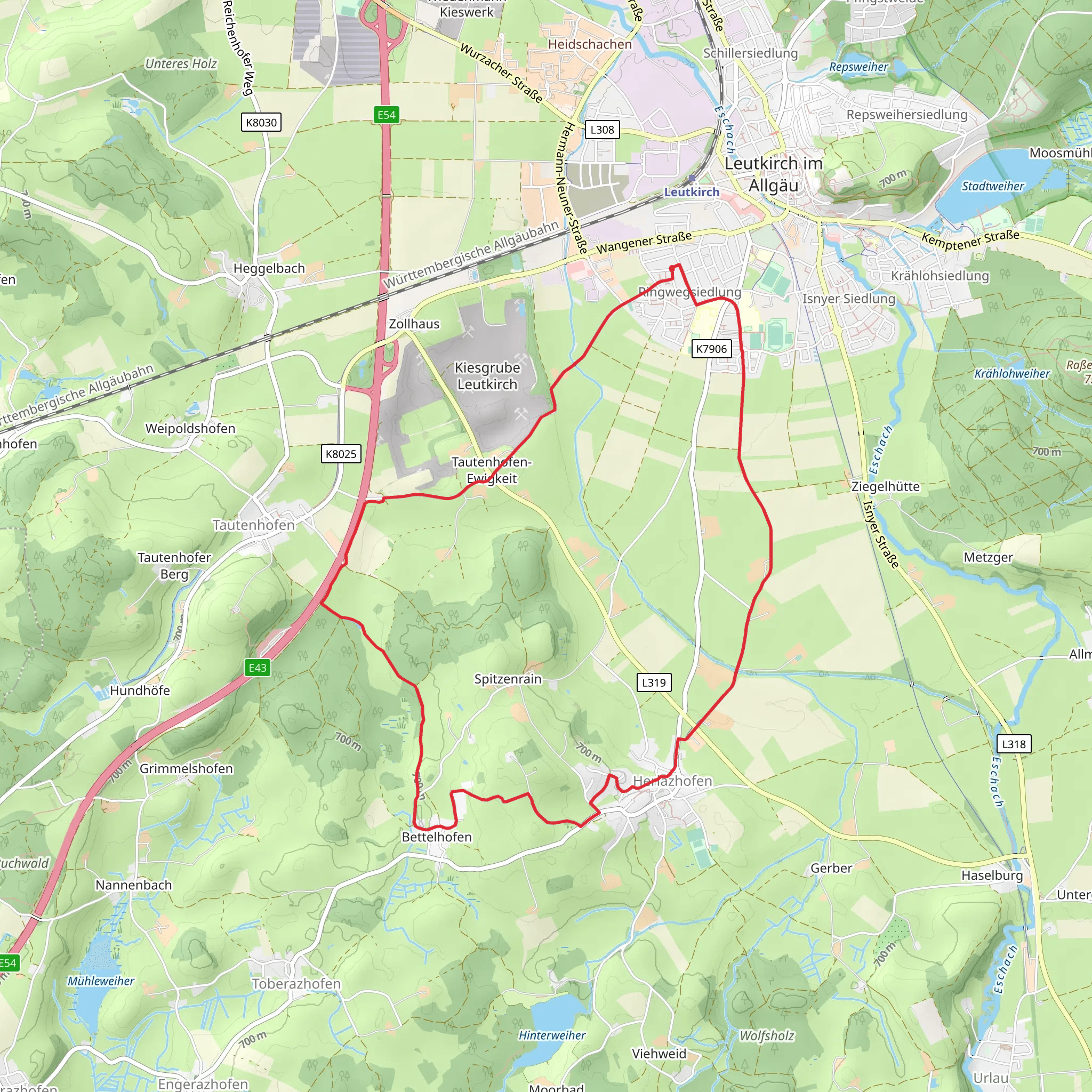 Herlazhofer Panoramaweg mobile static map