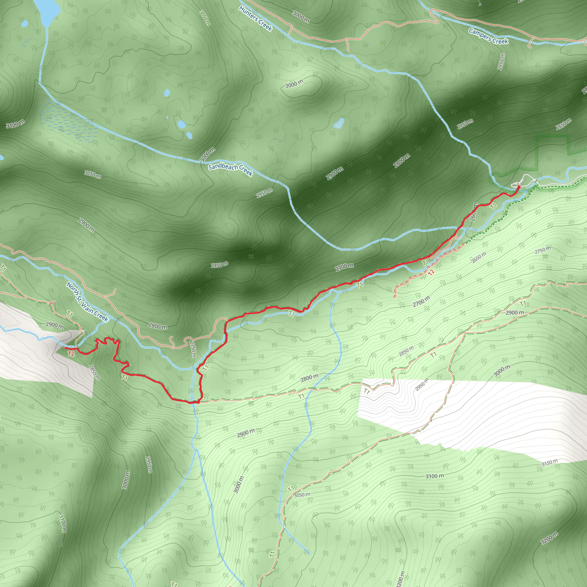 Wild Basin Trail from County Highway 115 mobile static map