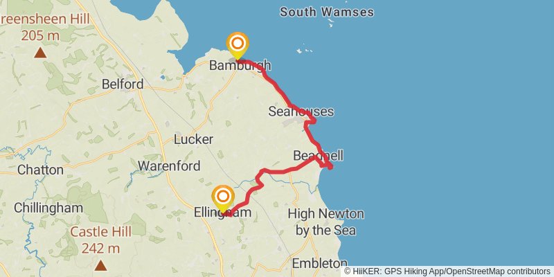 Berwick Borough Boundary Walk stage 3 Map