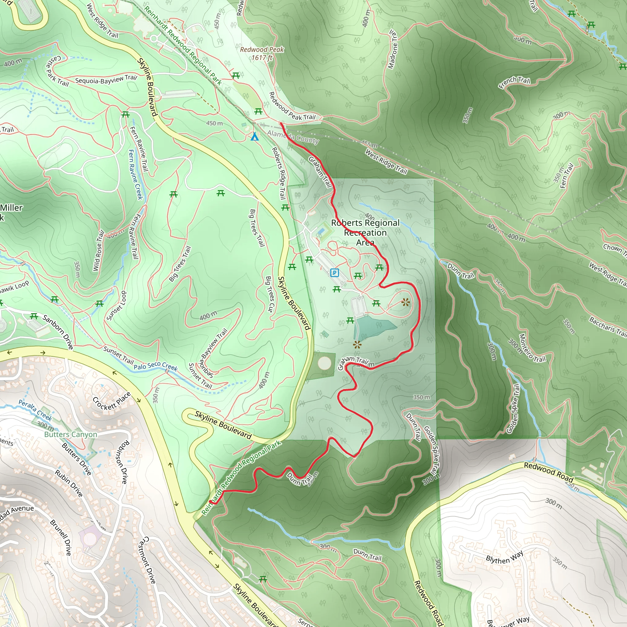 Graham Trail mobile static map