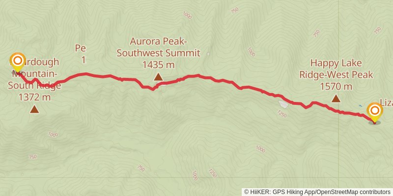 Aurora Ridge Trail stage 3 Map