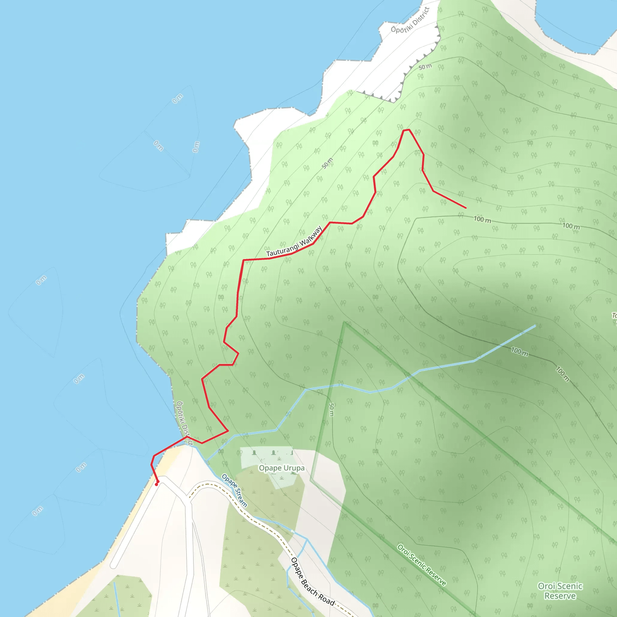 Tautarangi Coastal Walkway mobile static map
