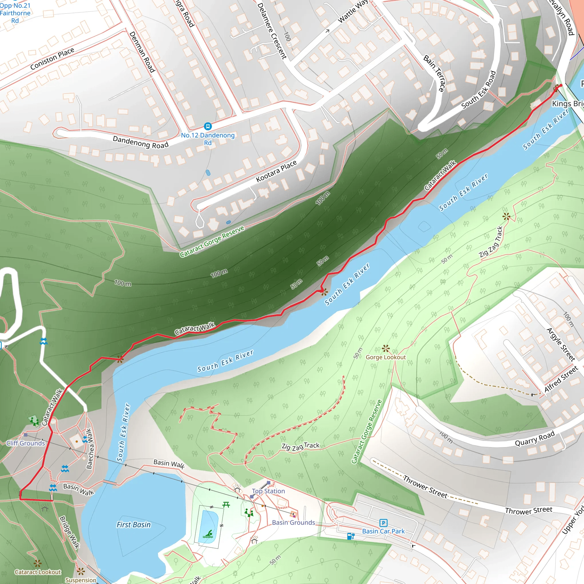 Cataract Walk mobile static map