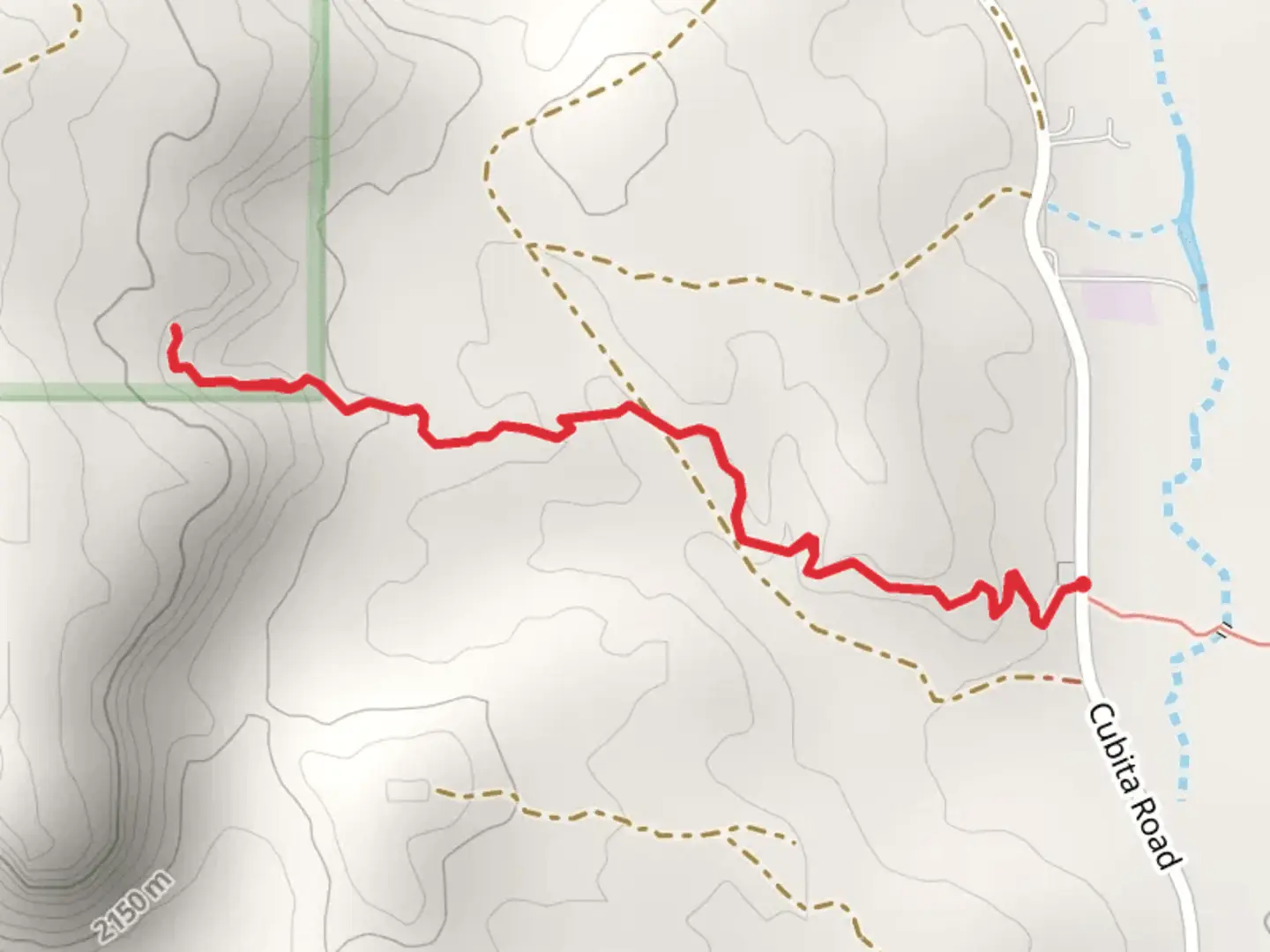 An image depicting the trail Cubita Road and its surrounding area.
